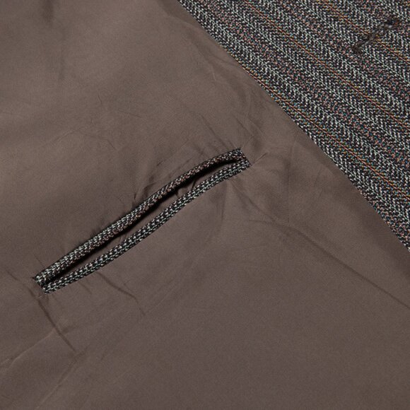 Hoff (Germany) Gledhill Pure New Wool Multi-Stripe Herringbone Weave Blazer : L - Picture 10 of 11